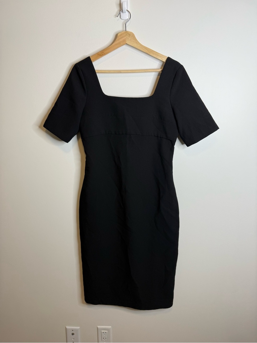 Cooper St Black Square-Neck Midi Dress Australia size 8